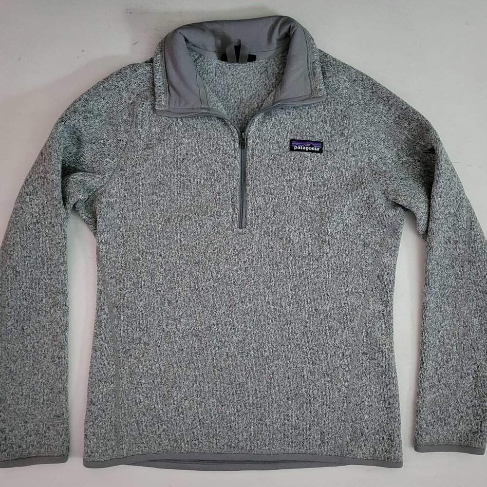 Gray Patagonia Better Sweater Pullover 1/4 Zip Fleece Shirt Jacket Women's M